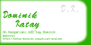 dominik katay business card